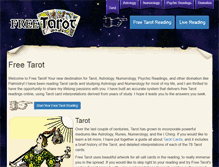 Tablet Screenshot of freetarot.com